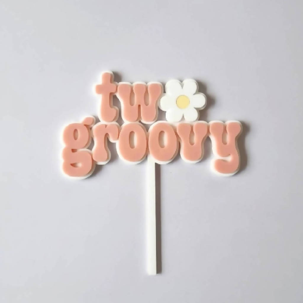 Two Groovy Daisy Cake Topper