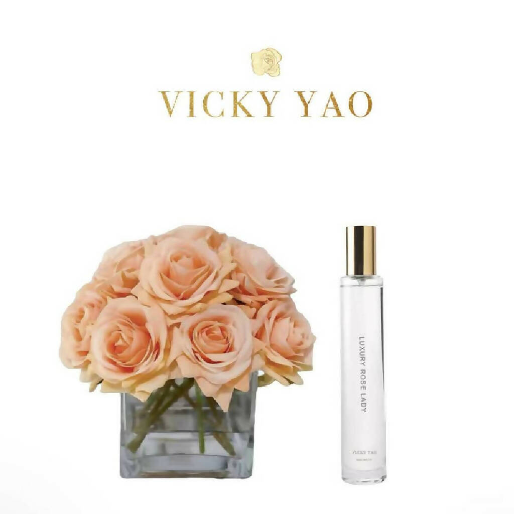 VICKY YAO FRAGRANCE - Real Touch Orange Rose Floral Art & Luxury Fragrance 50ml