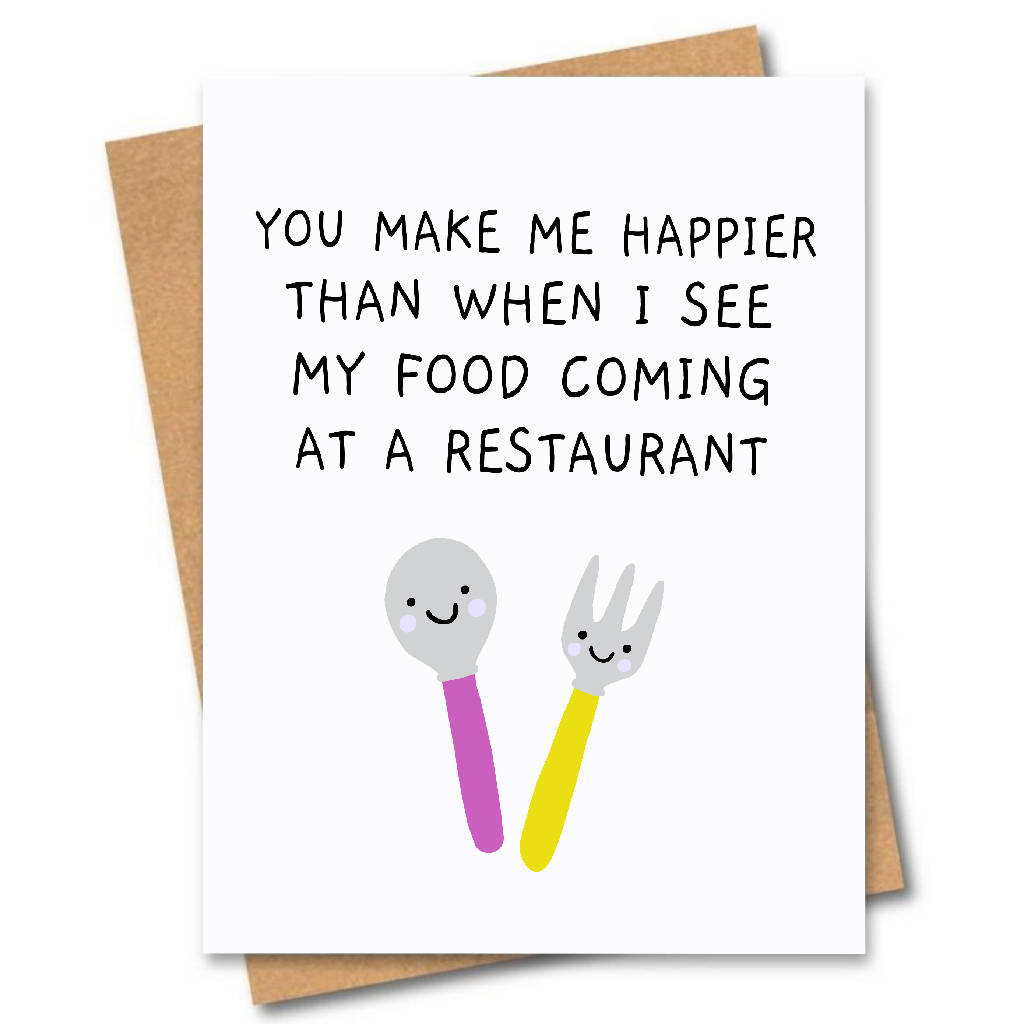 Food At A Restaurant Card