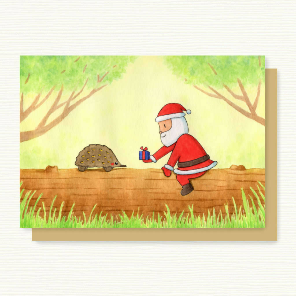 Echidna Christmas Card | Australian Animals Christmas Card Pack