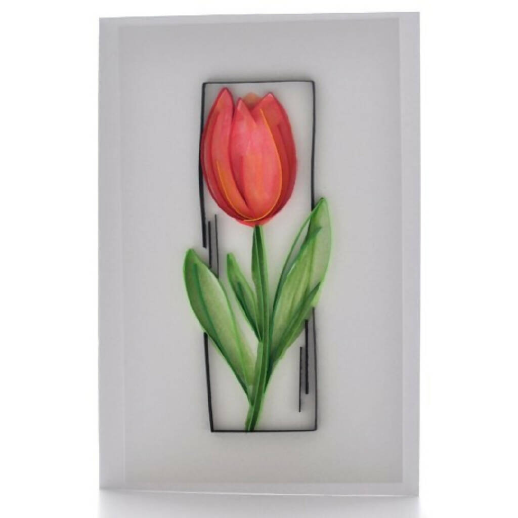 Paper Quilling Letter I | Frameable Floral Greeting Card