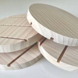 Hamptons Timber Cladding Style Lime-washed Coasters (4pk)