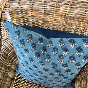 Cushion - Slate Blue Flower