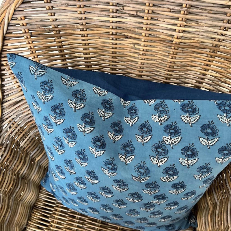 Cushion - Slate Blue Flower