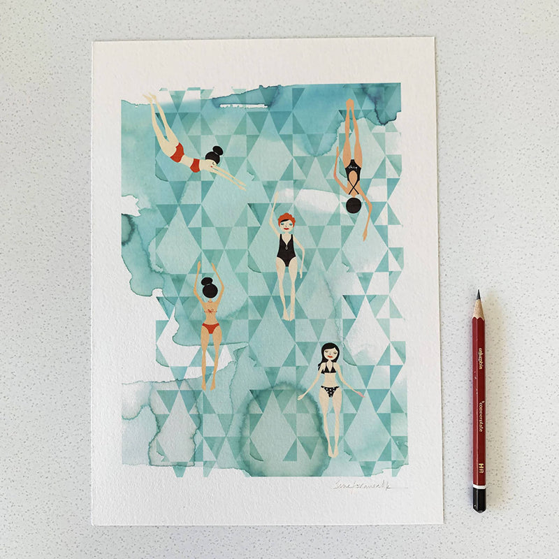 Winter Swim Limited Edition Print