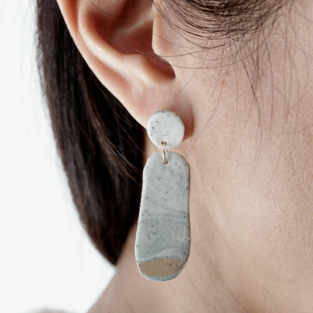 Ceramic Stoneware Statement Earrings