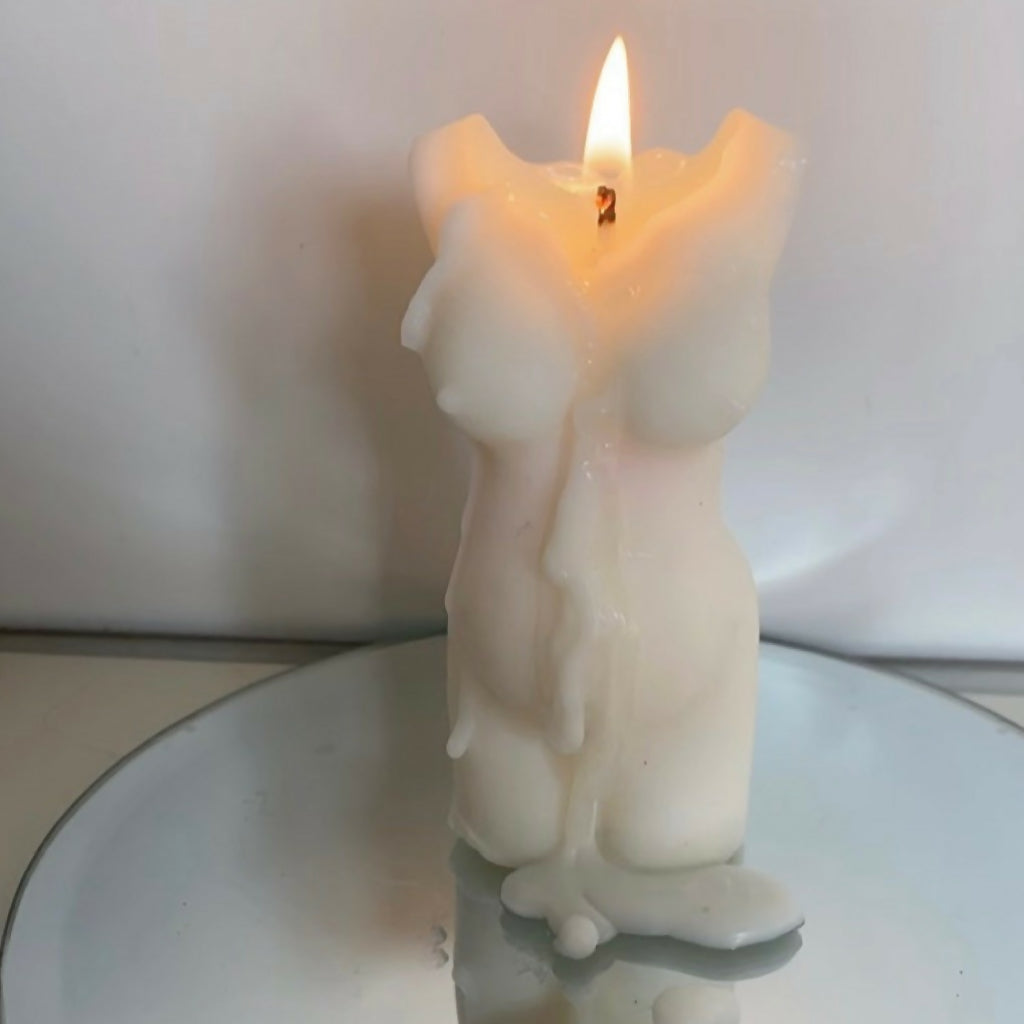 Pregnant Mother Naked Female Torso Body Candle | Soy Wax Scented Candle