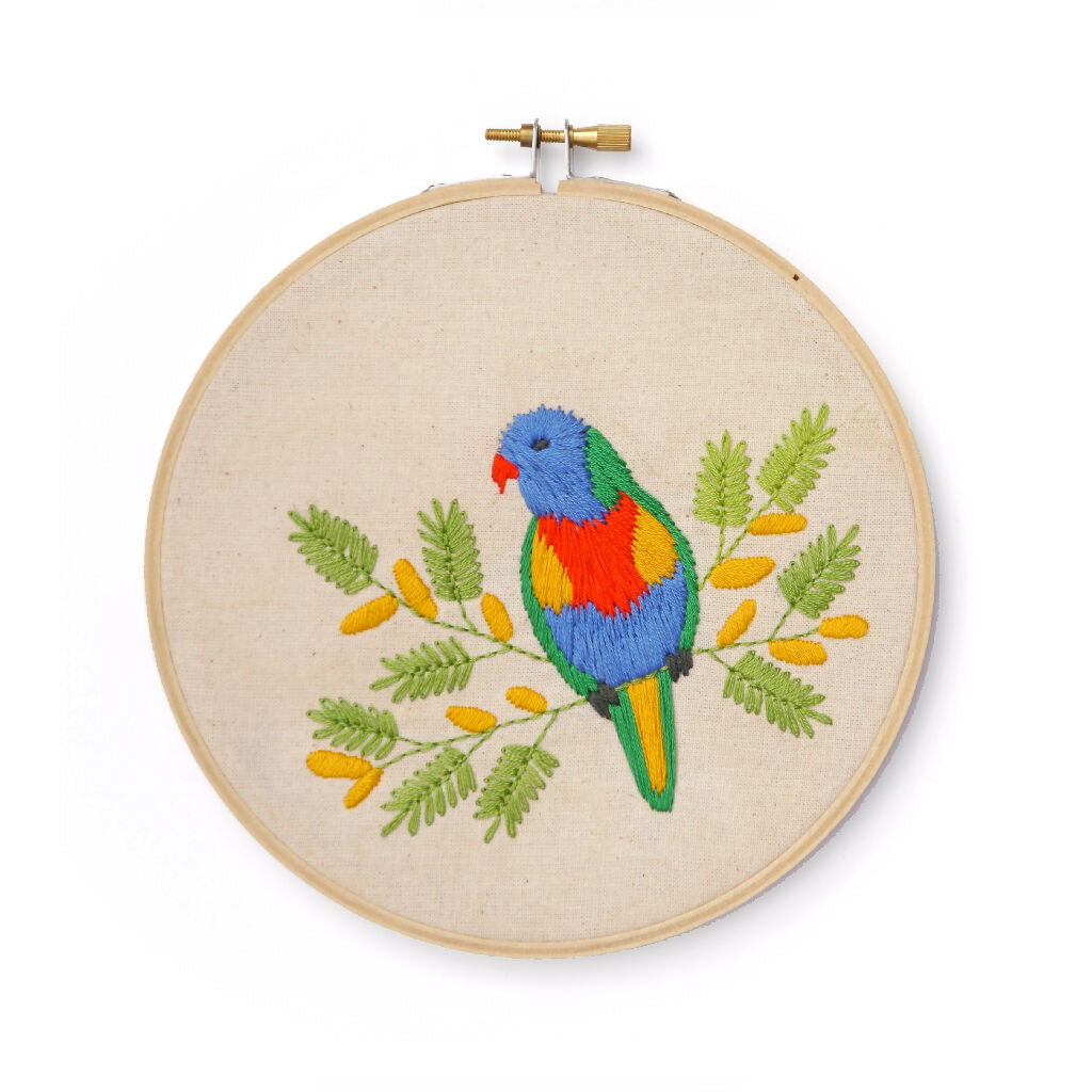 Beginners Embroidery Kit - Parakeet