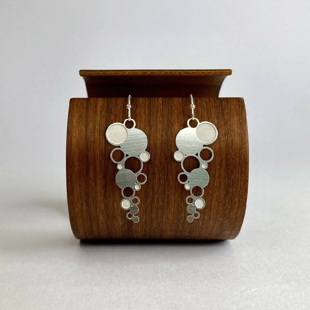Pearls of Wisdom silver hook earrings