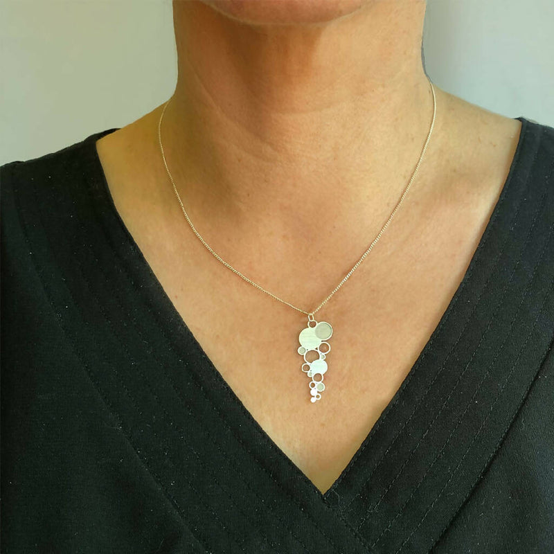 Pearls of Wisdom silver pendant necklace