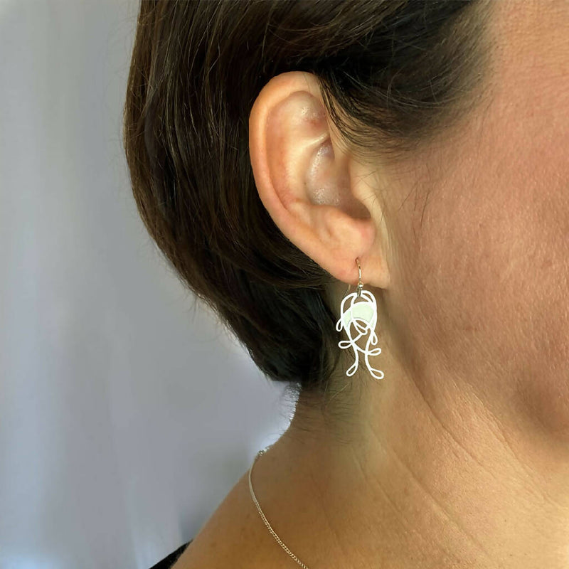 Joy silver hook earrings