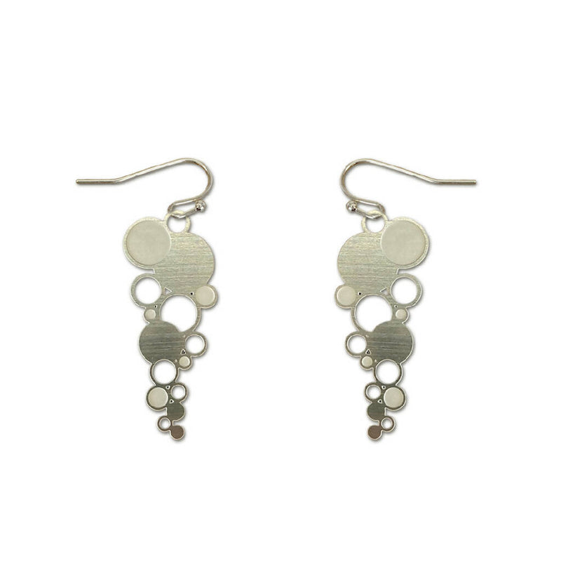 Pearls of Wisdom silver hook earrings