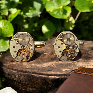 Steampunk Vintage watch movement cufflinks