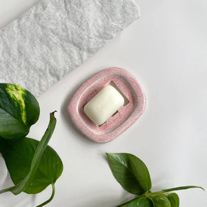 Handmade Ceramic Soap Dish In Pink