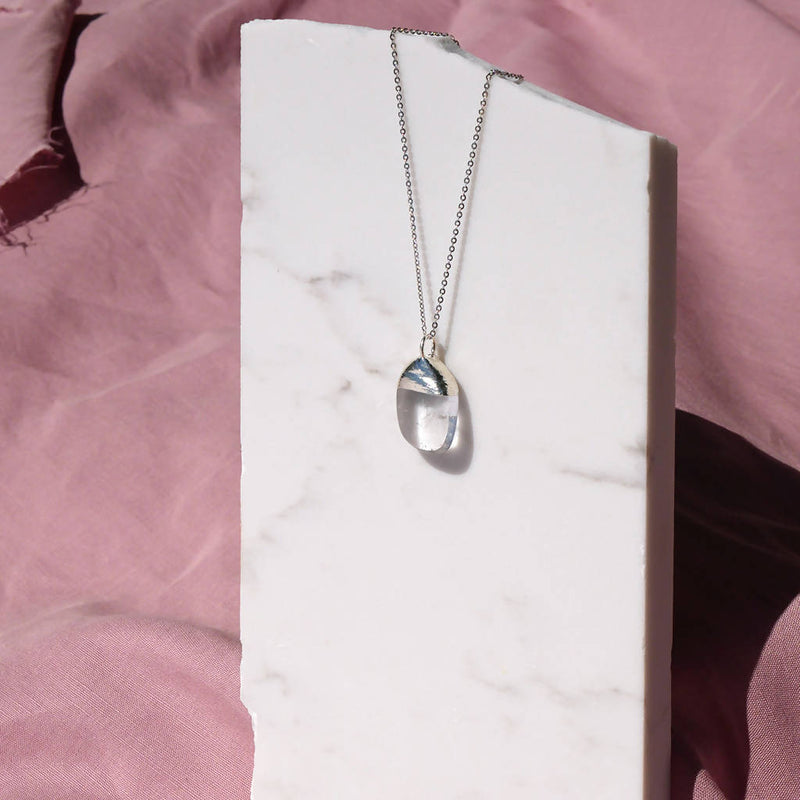 Clear Quartz – Silver Plated Necklace