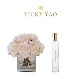 VICKY YAO FRAGRANCE - Real Touch Champagne Rose Floral Art & Luxury Fragrance 50ml