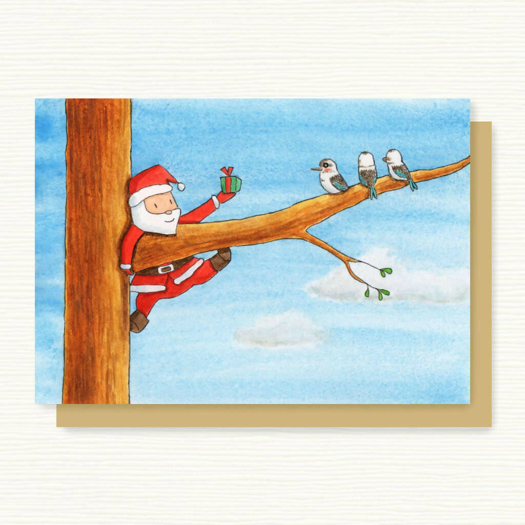 Kookaburra Bird Christmas Card | Australian Animals Christmas Card Pack