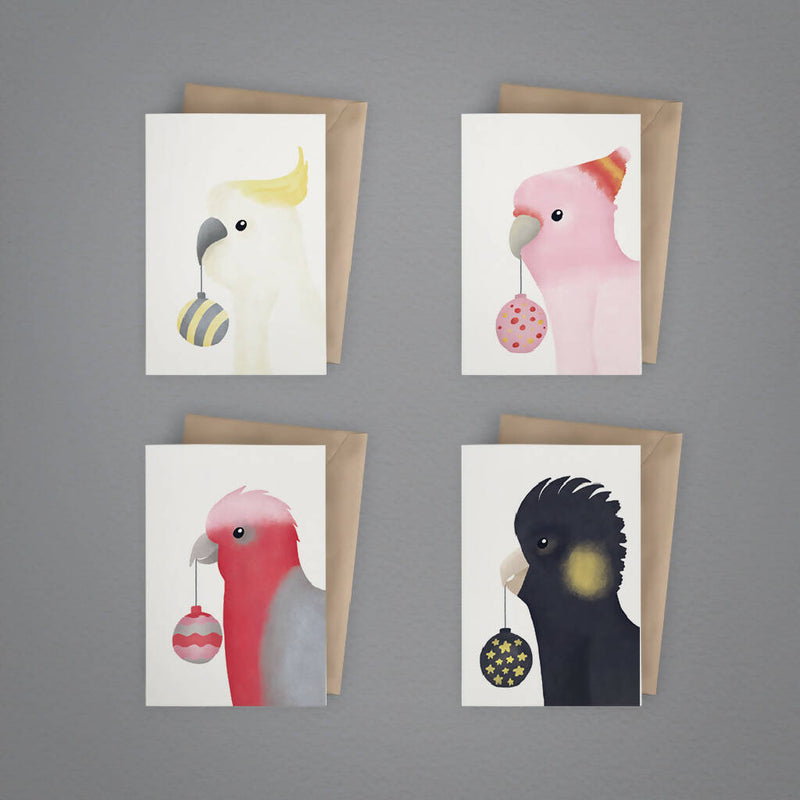 Australiana Christmas Cards – Cockatoos And Parrots