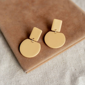 Minimal Geometric Basic Dangle Earrings In Six Colours