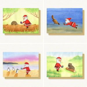 9 PACK - Australian Animals Christmas Card Pack