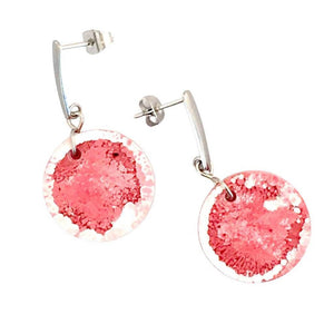 Ruby Resin Drop Earrings