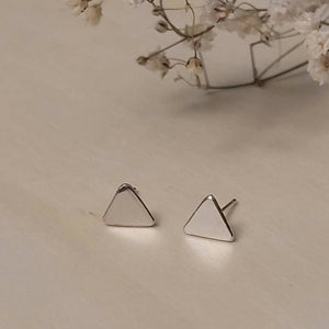 Silver Triangle Studs