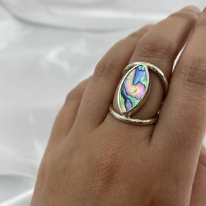 Handmade Sterling Silver Abalone Shell With Love Dimples