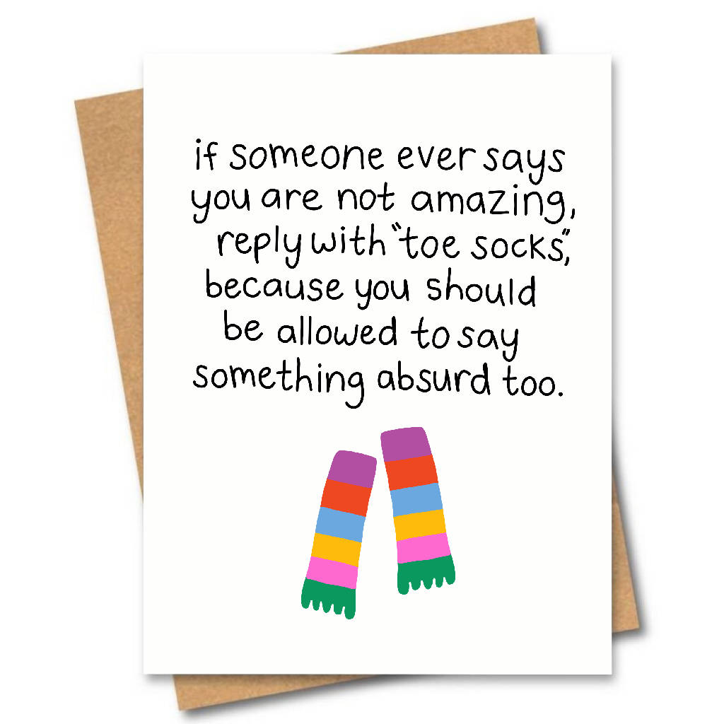 Toe Socks Card