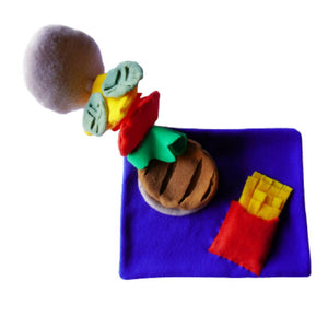 Handmade Snuffle Mat Dog Toy - Burger Meal