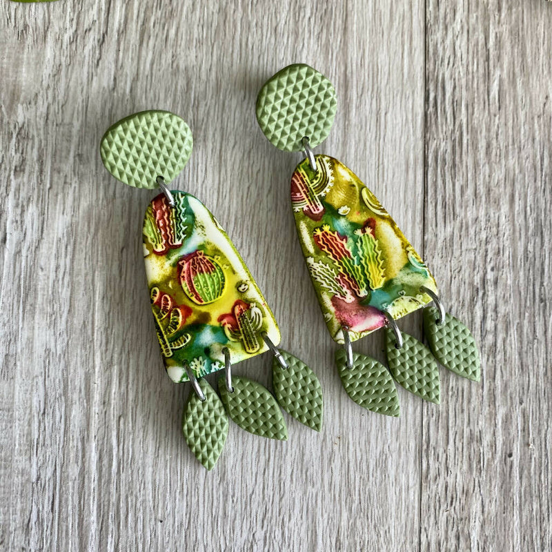 Cactus Bloom Statement Earrings