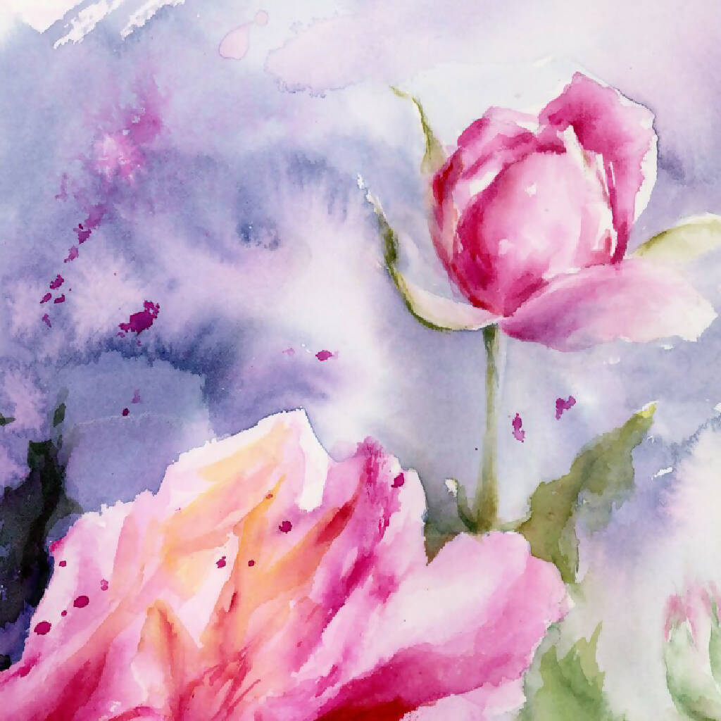 Lets party, prints, Watercolor print, Watercolor flowers, Botanical print, Watercolour painting, floral art