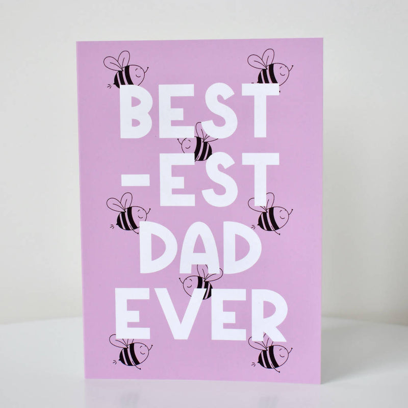 Father's Day Card | Bestest Dad Ever | Various Colours