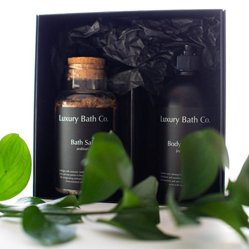 Gift Box - Luxurious Natural Body Wash and Bath Salts