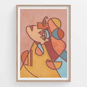 Lola Woman Figure Feminine Abstract Modern Prints Framed