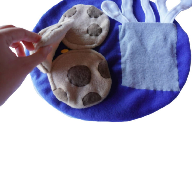 Handmade Snuffle Mat Dog Toy - Milk And Cookies