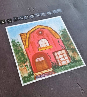 Mini Houses Vinyl Sticker Pack of 6