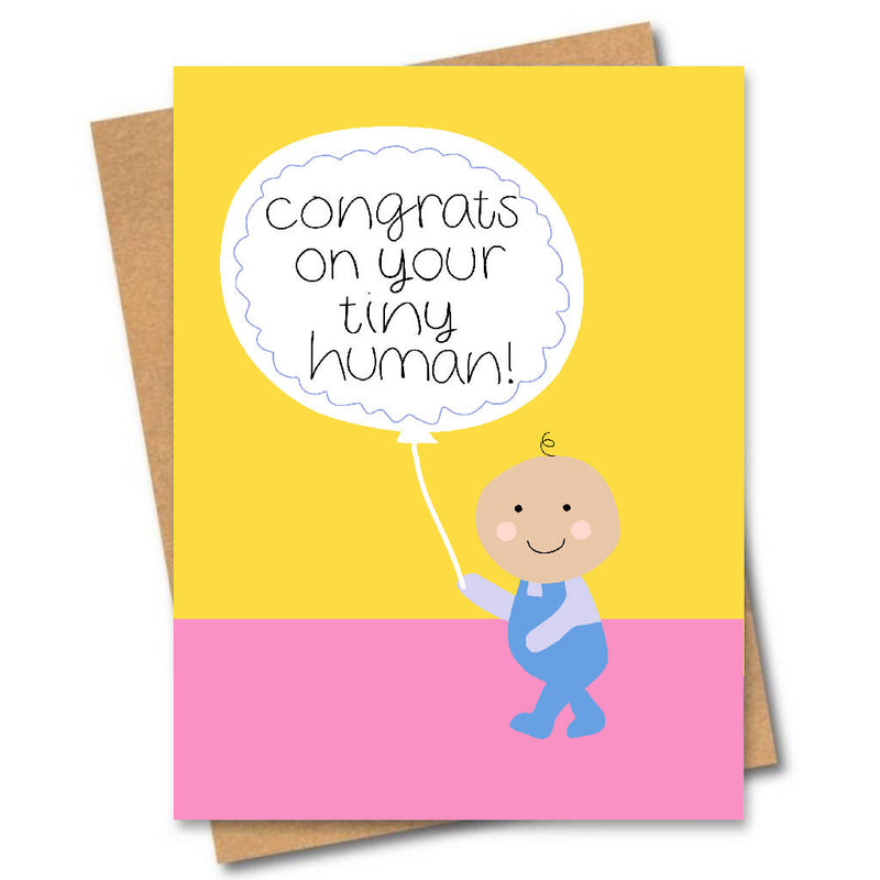 Tiny Human Baby Card