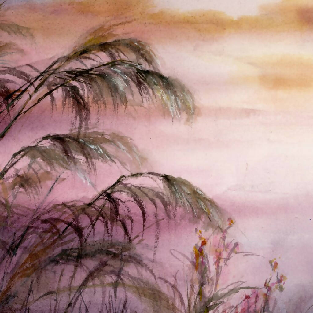 Mistry lake, prints, Watercolor print, Watercolor flowers, Botanical print, Watercolour painting, floral art