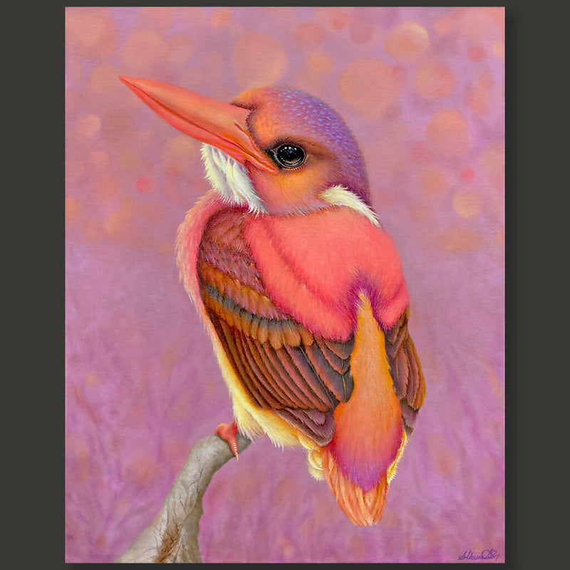Original Painting Oriental Kingfisher