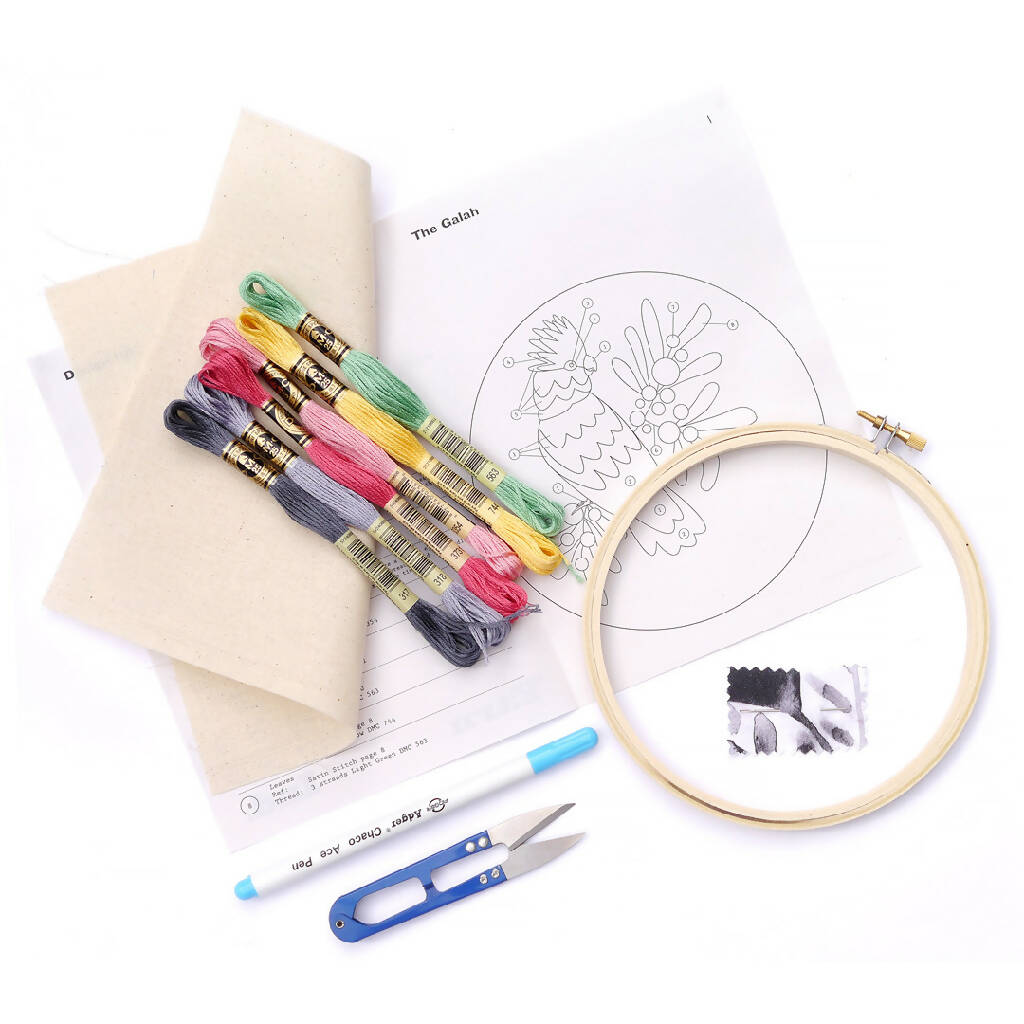 Beginners Embroidery Kit - Galah