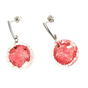 Ruby Resin Drop Earrings