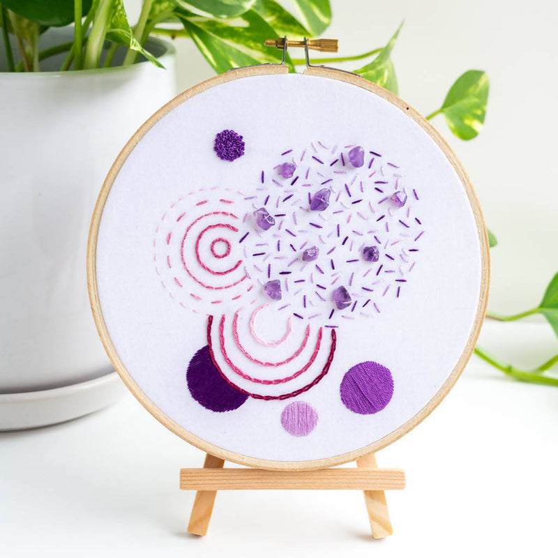 DIY Abstract Arcs Embroidery Digital Pattern