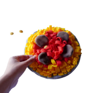 Handmade Snuffle Mat Dog Toy - Spaghetti And Meatballs