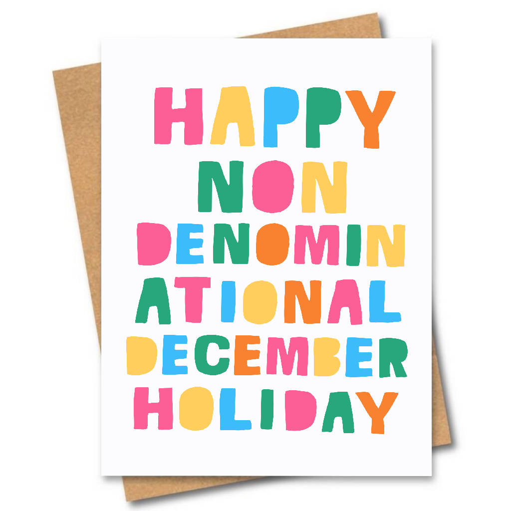 Non Denominational December Holiday Card