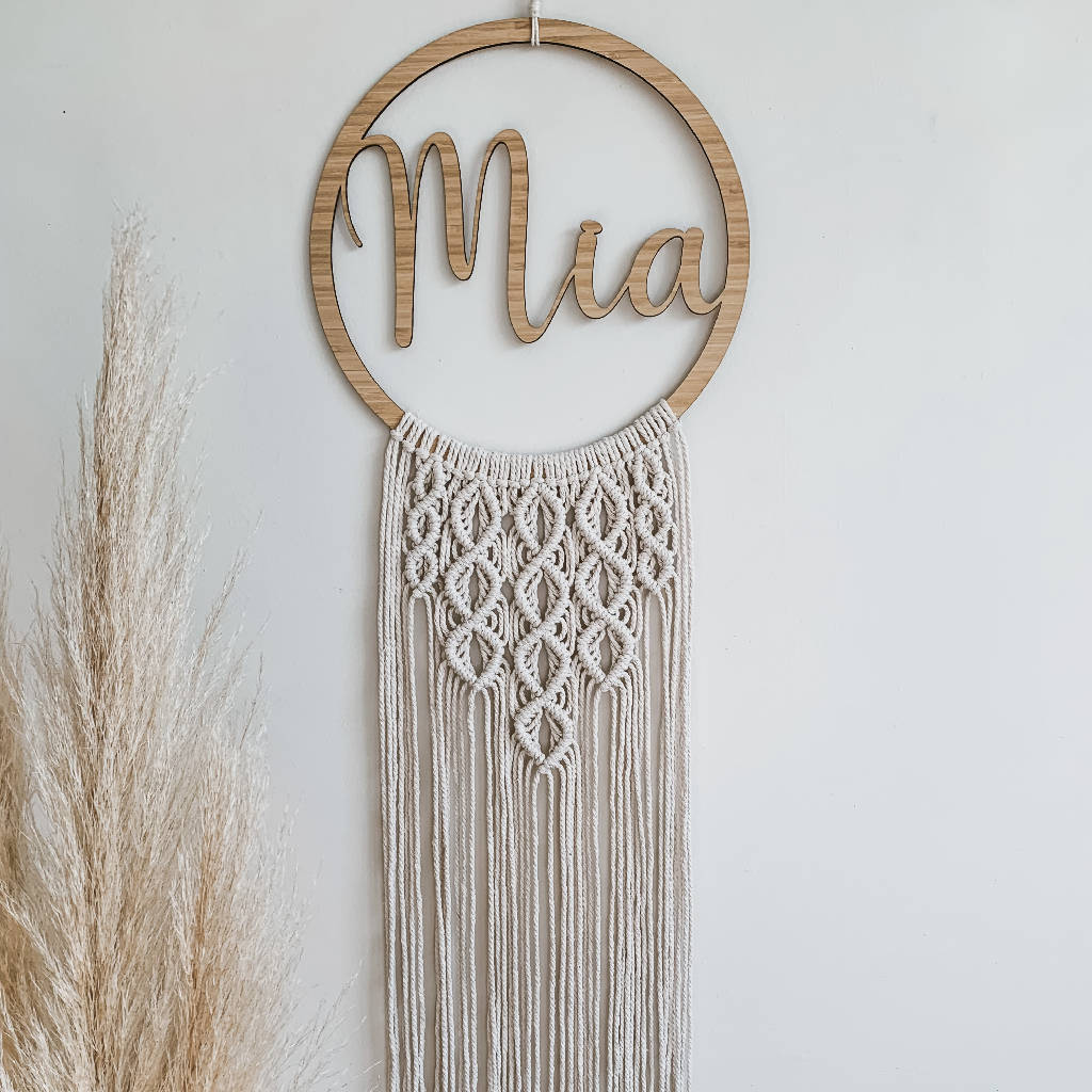 Mia- Personalised Macrame Dream Catcher