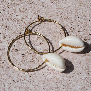 Cowrie Shell Earrings - Large