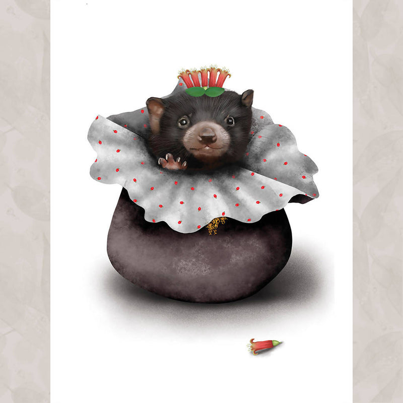 Tasmanian Devil Christmas Card