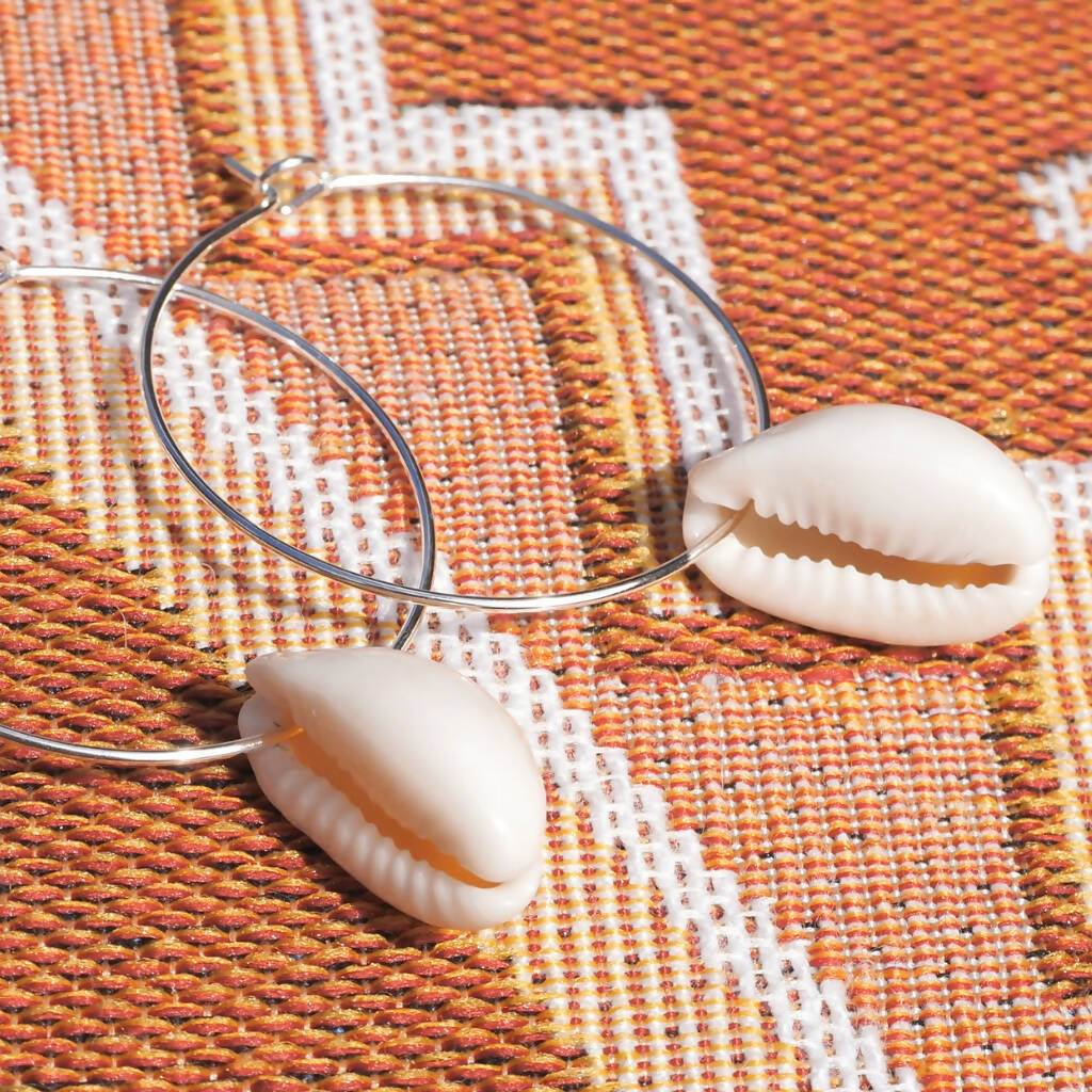 Cowrie Shell Earrings - Large