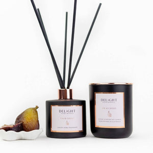 Fig & Cassis Luxury Scented Matte Black Candle (280g)