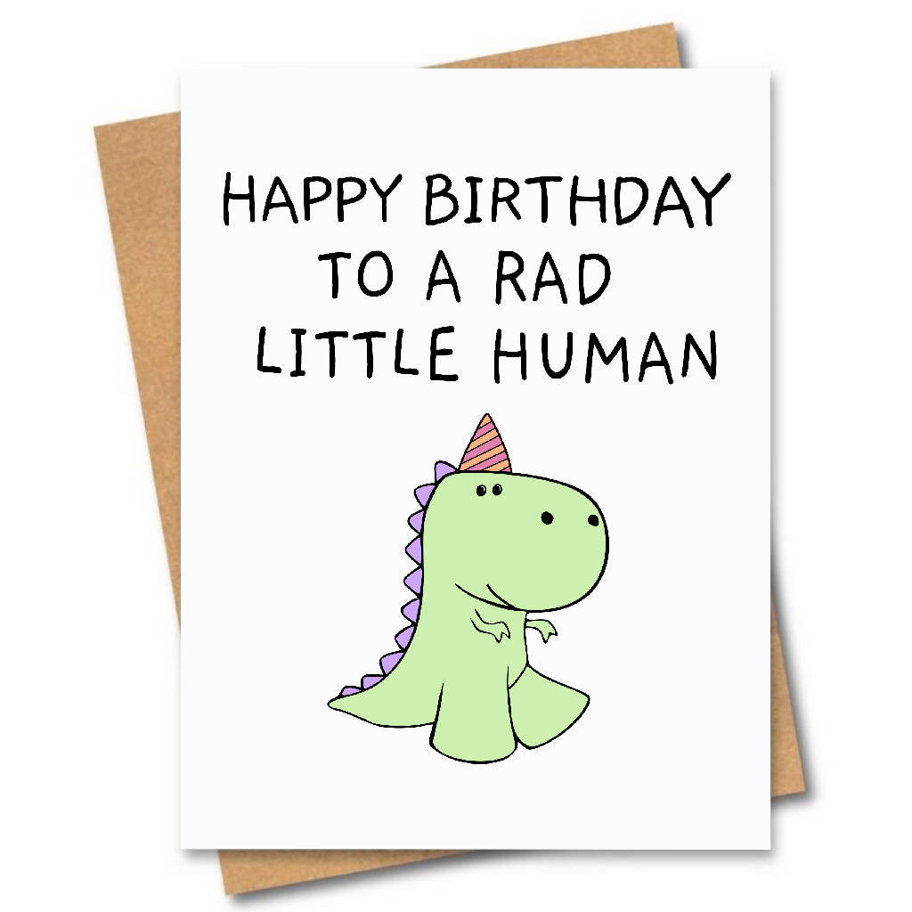 Rad Little Human Birthday Card